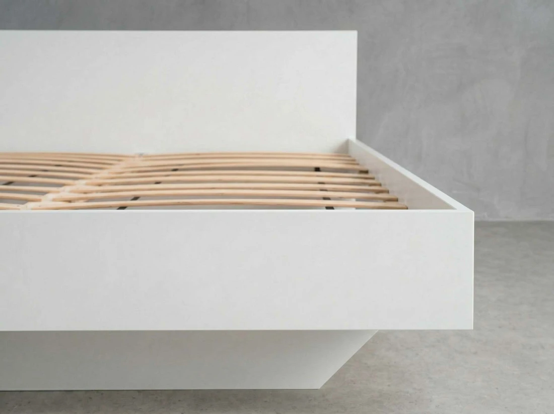 Łóżko lewitujące 180x200 białe DM2 z płyty meblowej