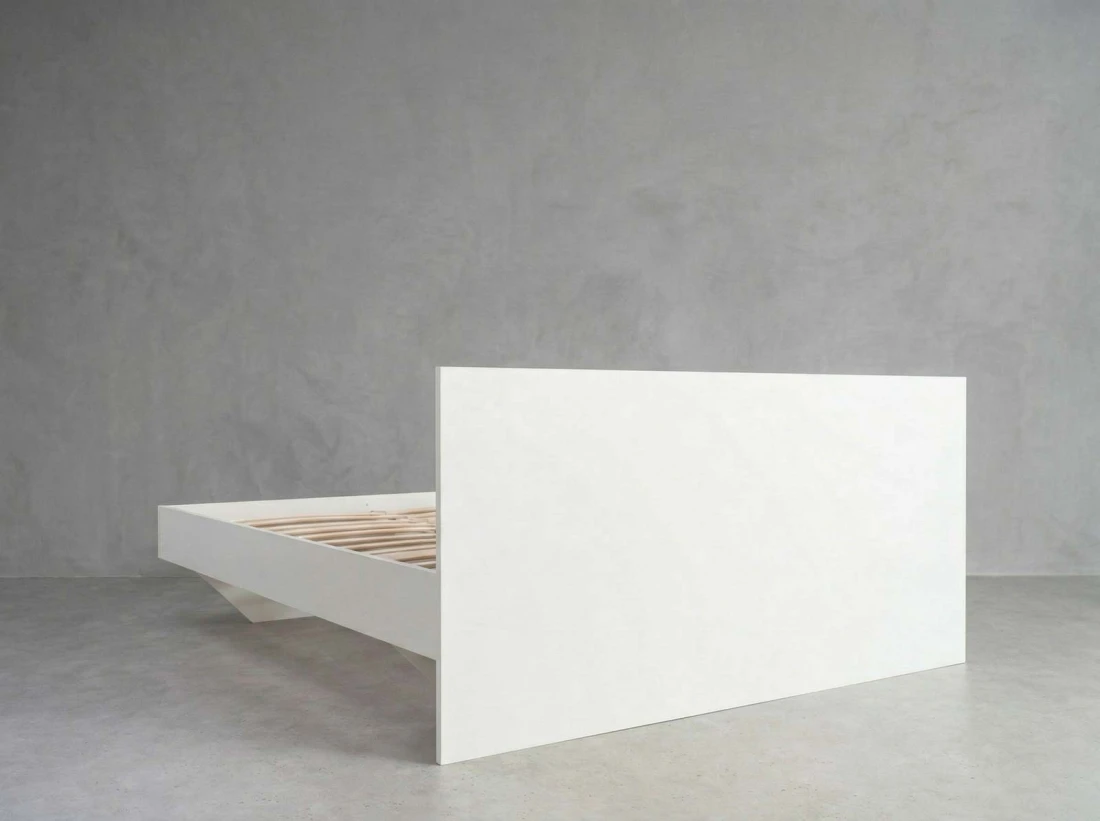 Łóżko lewitujące 180x200 białe DM2 z płyty meblowej