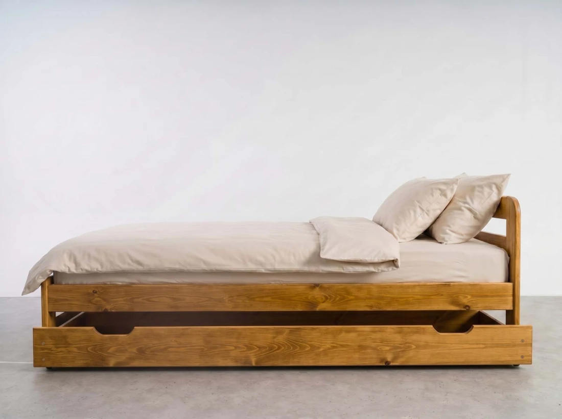 Szuflada pod łóżko sosnowa 198cm dąb