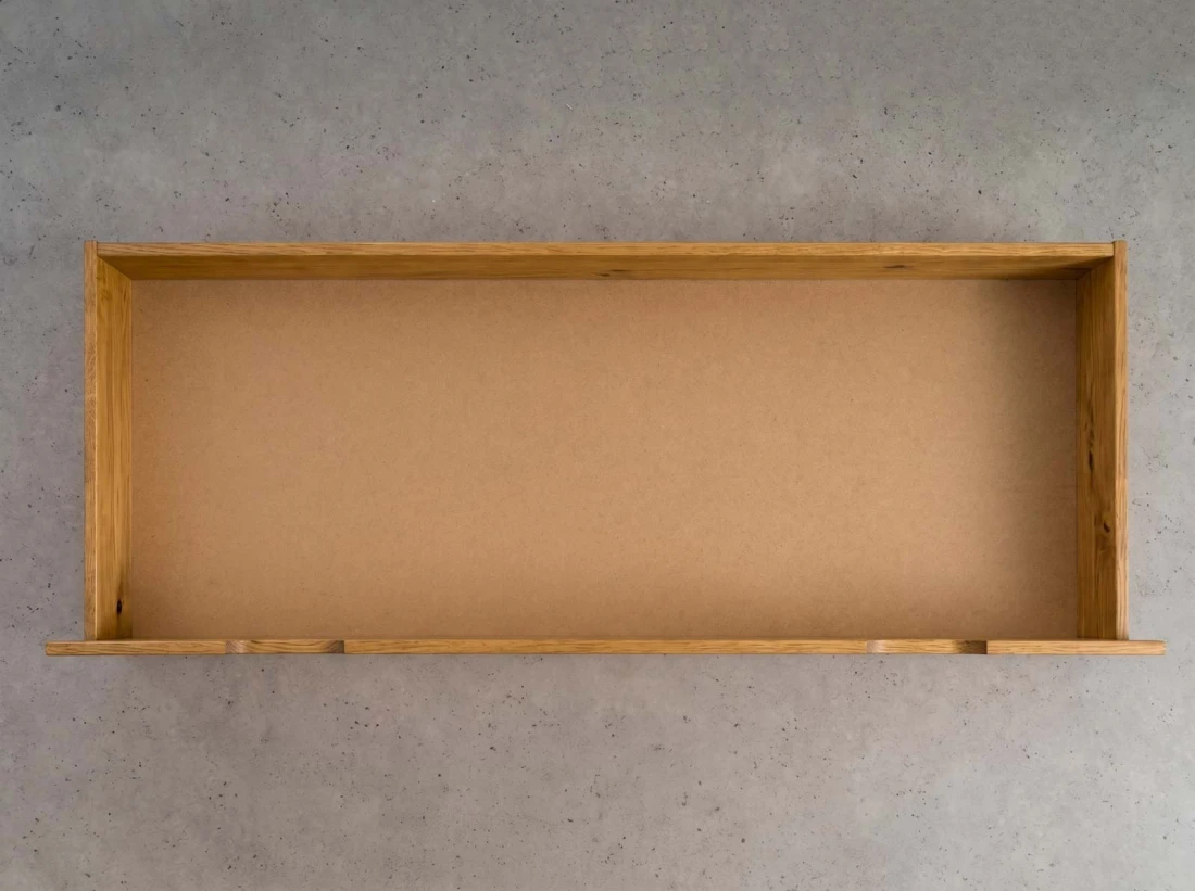 Szuflada pod łóżko sosnowa 150cm dąb