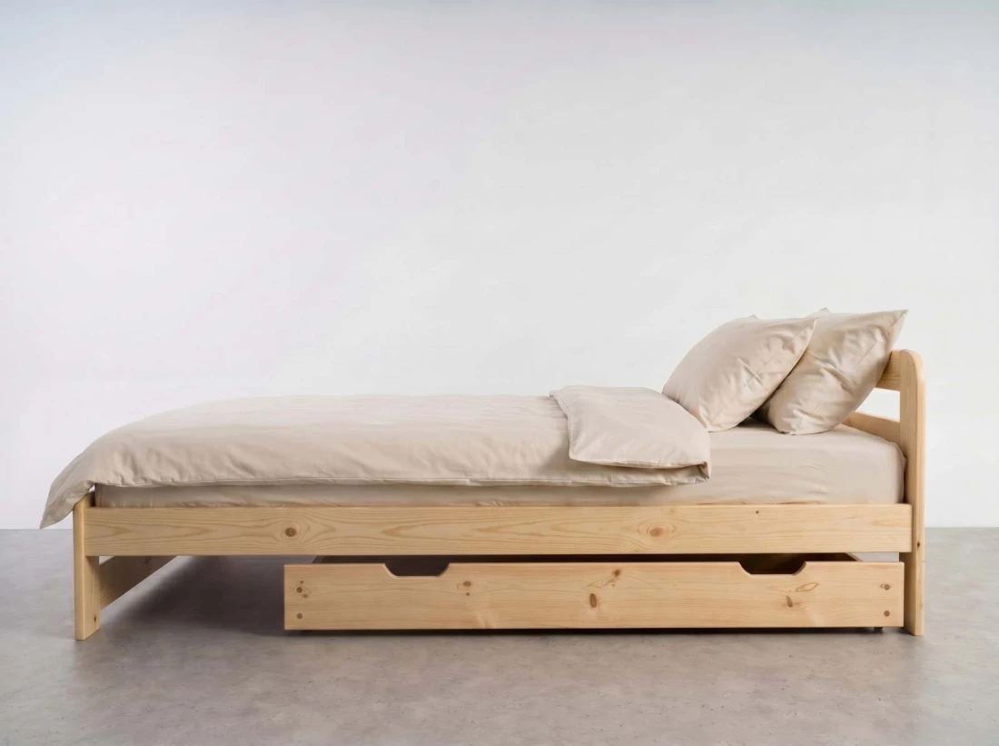 Szuflada pod łóżko sosnowa 150cm sosna