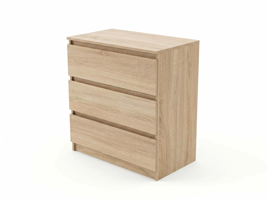 Komoda z płyty meblowej 3S 70x77 cm Fabio Sonoma 