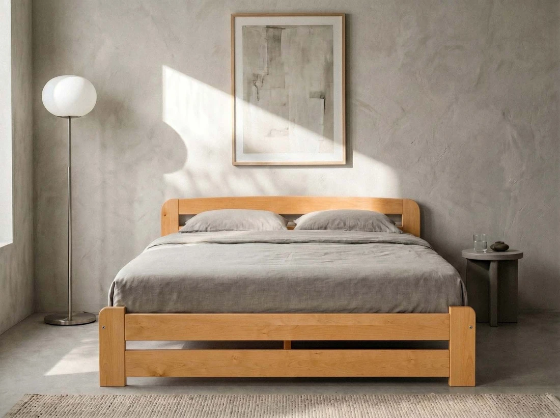 Łóżko sosnowe Lidia 160x200 olcha