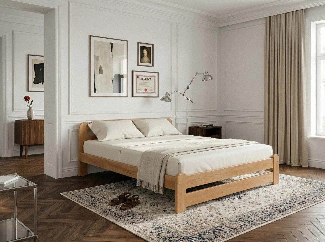 Łóżko sosnowe Lidia 180x200 olcha