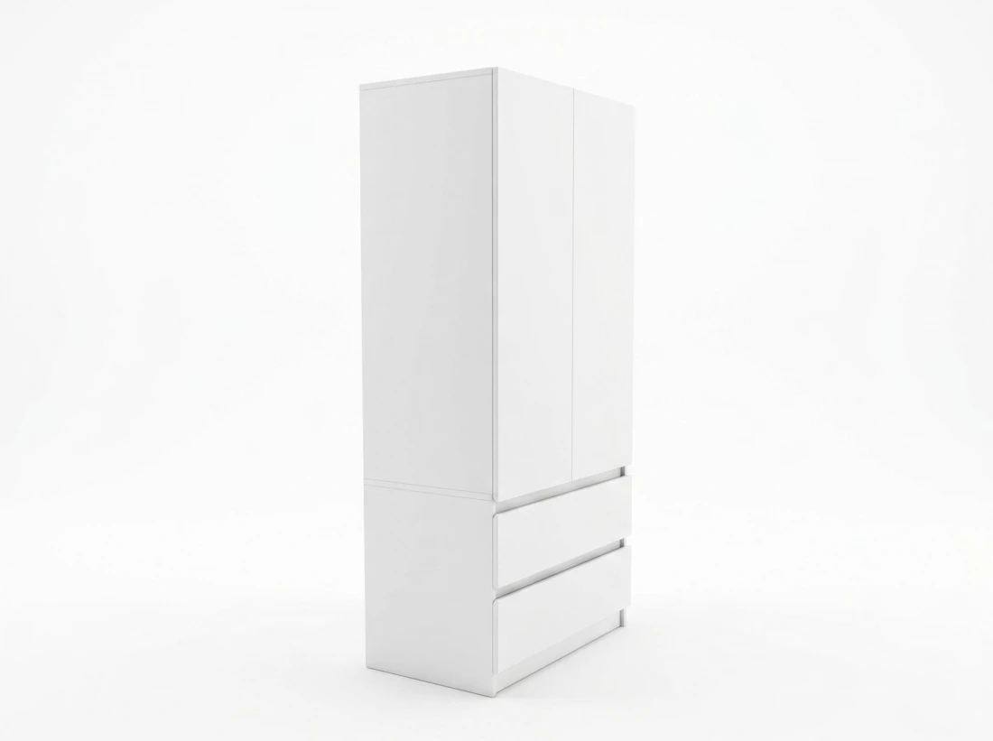 Szafa dwudrzwiowa z płyty meblowej 90x180 cm Fabio Biała