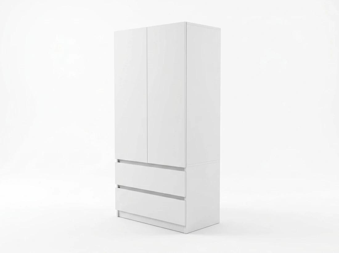 Szafa dwudrzwiowa z płyty meblowej 90x180 cm Fabio Biała