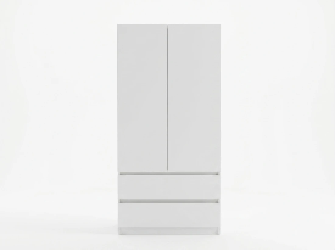 Szafa dwudrzwiowa z płyty meblowej 90x180 cm Fabio Biała