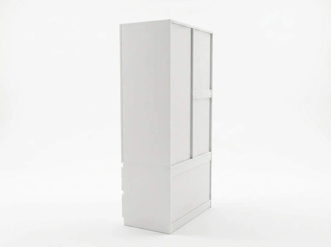 Szafa dwudrzwiowa z płyty meblowej 90x180 cm Fabio Biała