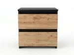 Szafka nocna 2S 40x40 cm Fabio Czarna + Craft