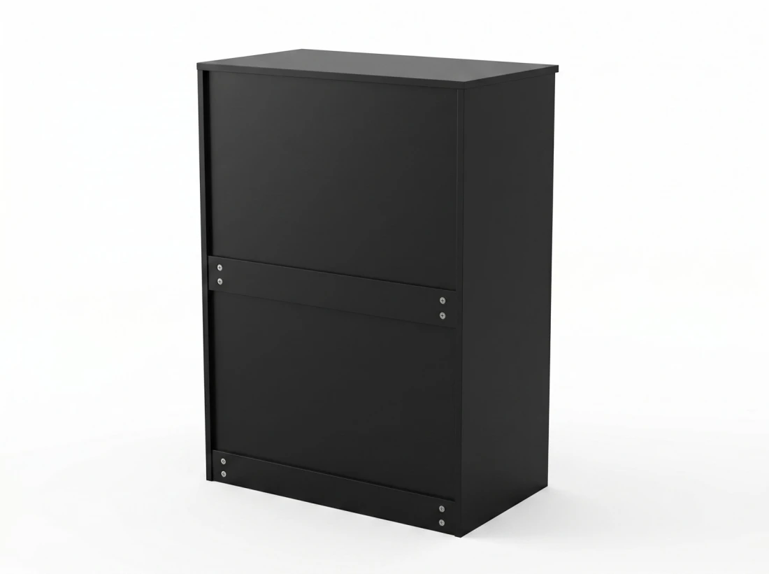 Komoda z płyty meblowej 4S 70x100 cm Fabio Czarna + Craft 