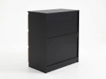 Komoda z płyty meblowej 3S 70x77 cm Fabio Czarna + Craft