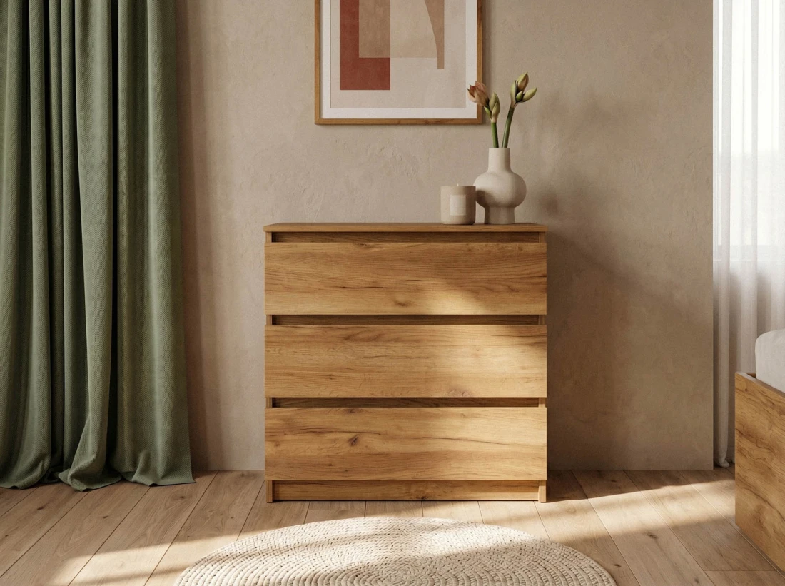 Komoda z płyty meblowej 3S 70x77 cm Fabio Craft