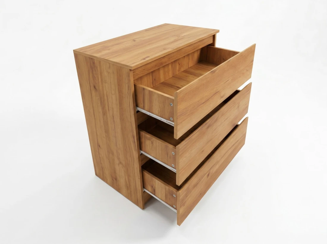 Komoda z płyty meblowej 3S 70x77 cm Fabio Craft