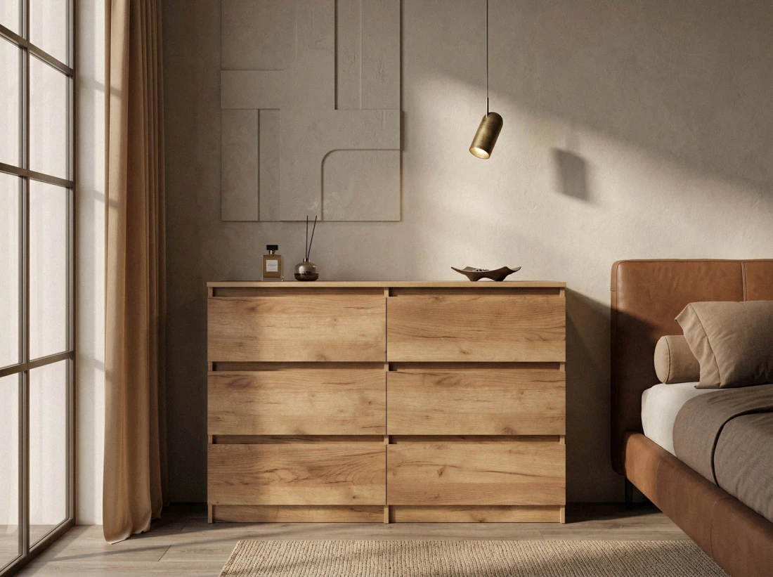 Komoda z płyty meblowej 6S 120x77 cm Fabio Craft