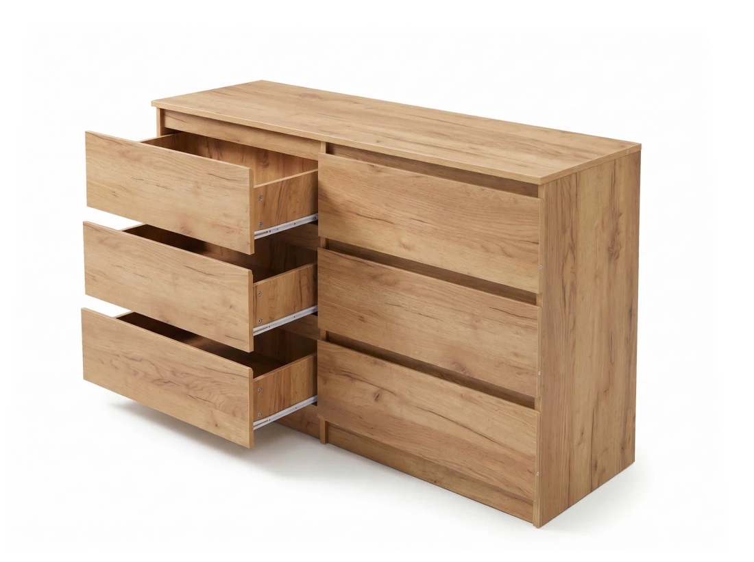 Komoda z płyty meblowej 6S 120x77 cm Fabio Craft