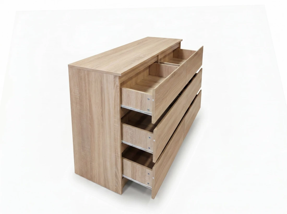 Komoda z płyty meblowej 6S 120x77 cm Fabio Sonoma