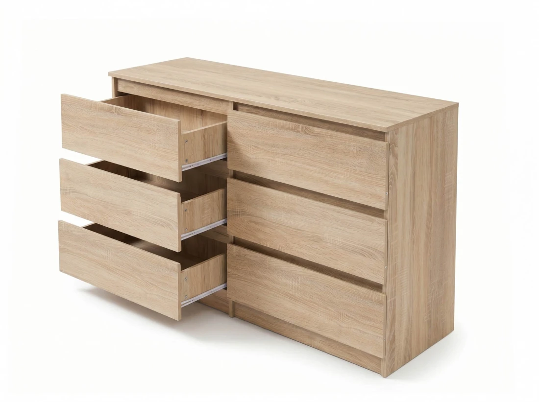 Komoda z płyty meblowej 6S 120x77 cm Fabio Sonoma