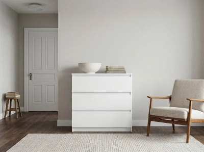 Komoda z płyty meblowej 3S 70x77 cm Fabio Biała