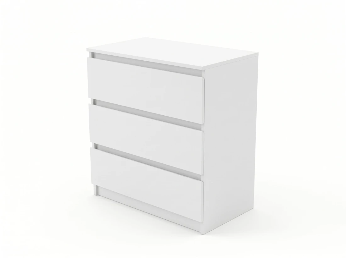 Komoda z płyty meblowej 3S 70x77 cm Fabio Biała