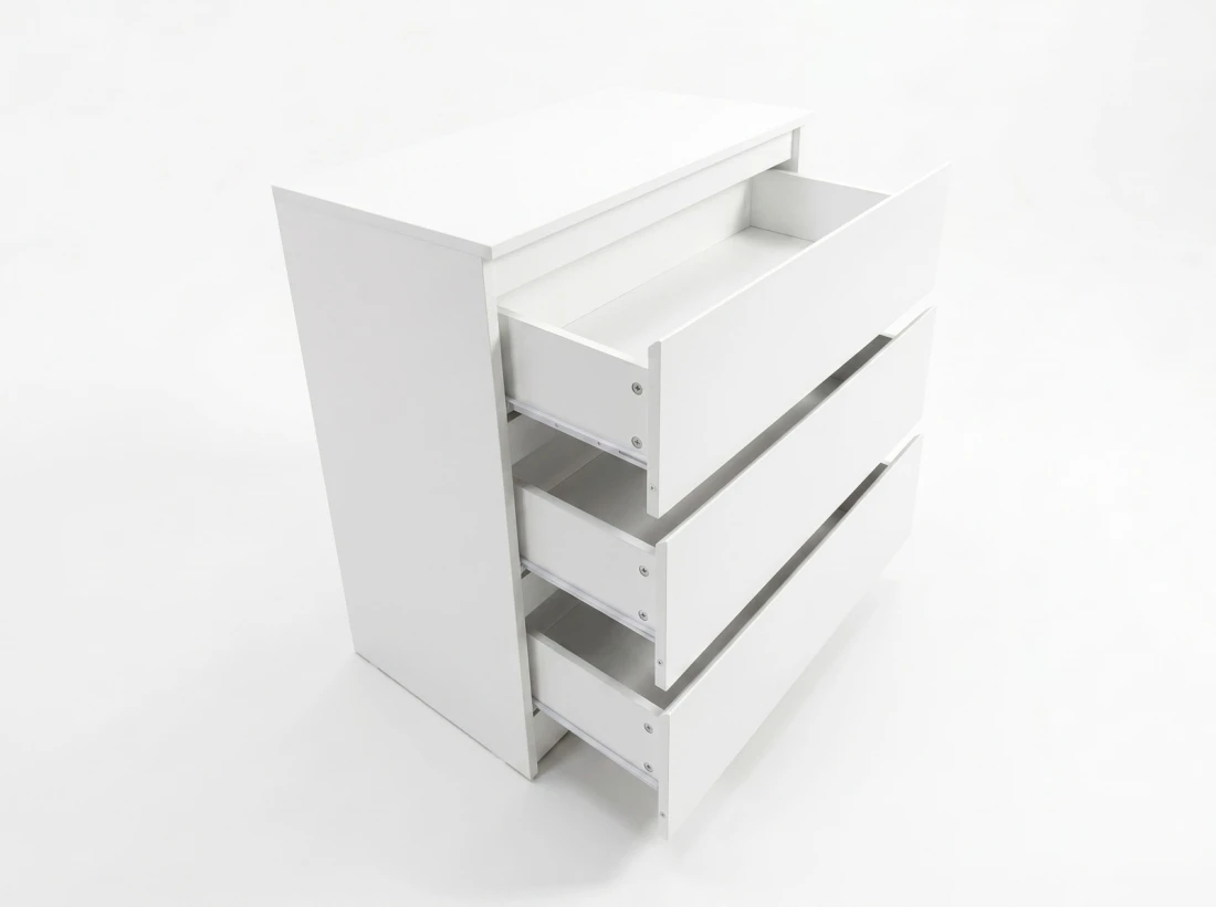 Komoda z płyty meblowej 3S 70x77 cm Fabio Biała