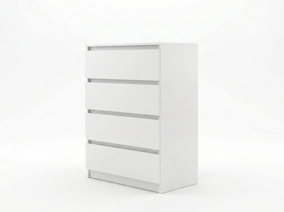 Komoda z płyty meblowej 4S 70x100 cm Fabio Biała