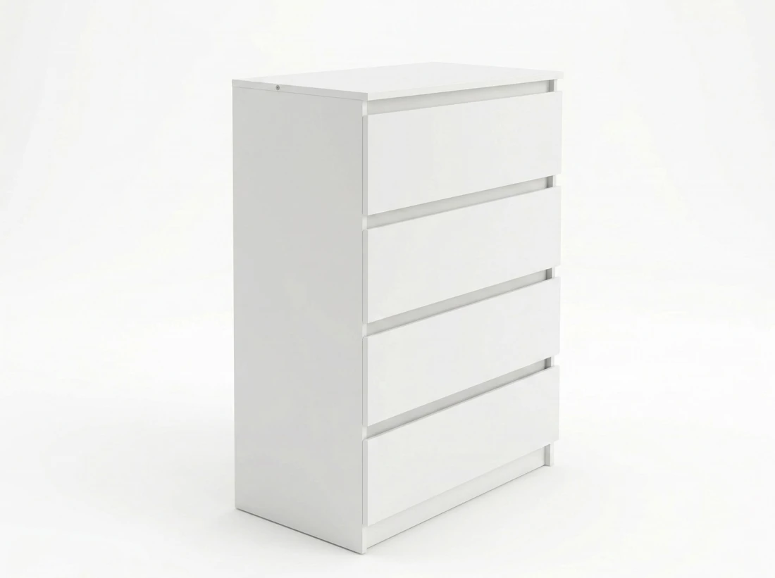 Komoda z płyty meblowej 4S 70x100 cm Fabio Biała