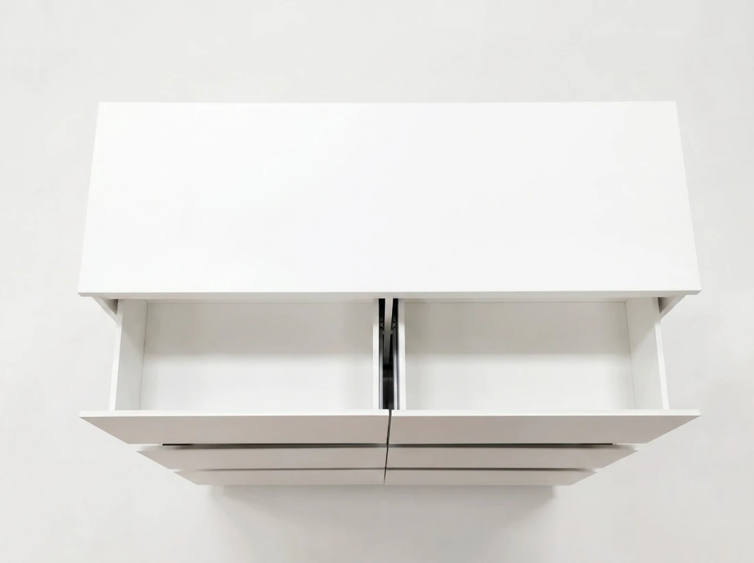 Komoda z płyty meblowej 6S 120x77 cm Fabio Biała