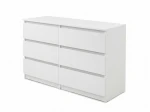 Komoda z płyty meblowej 6S 120x77 cm Fabio Biała
