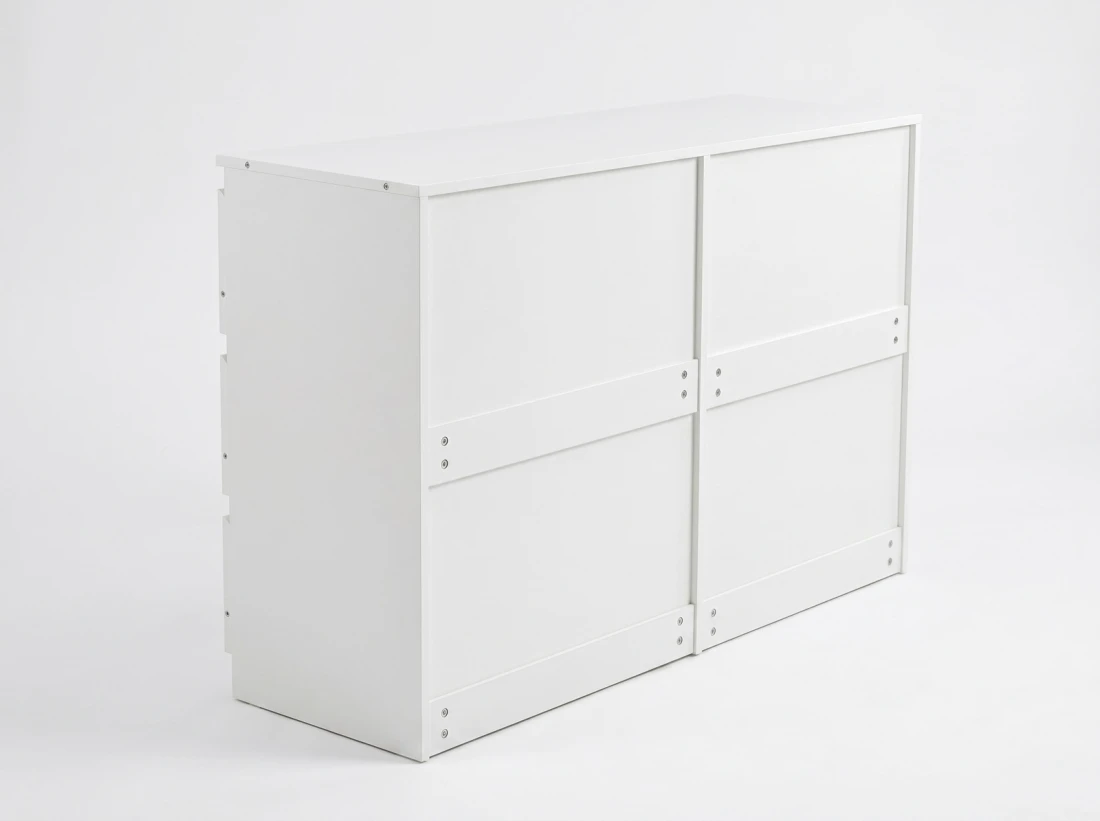 Komoda z płyty meblowej 6S 120x77 cm Fabio Biała