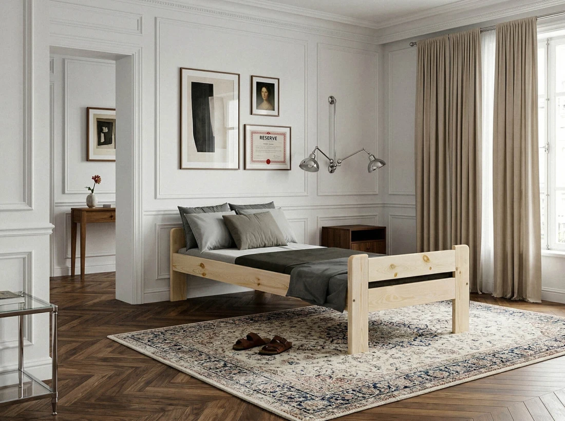 Outlet - Łóżko sosnowe Milena 90x200 sosna