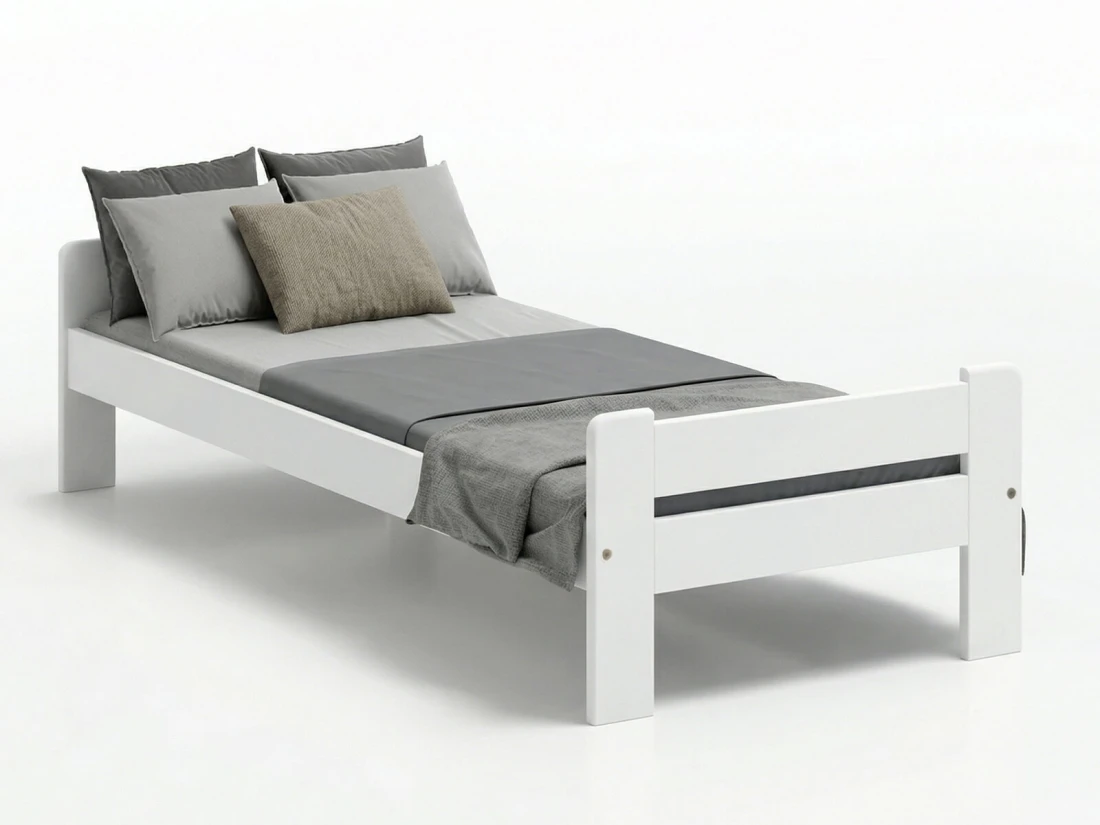Outlet - Łóżko sosnowe Milena 90x200 białe