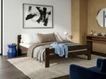 Outlet - Łóżko sosnowe Milena 140x200 orzech