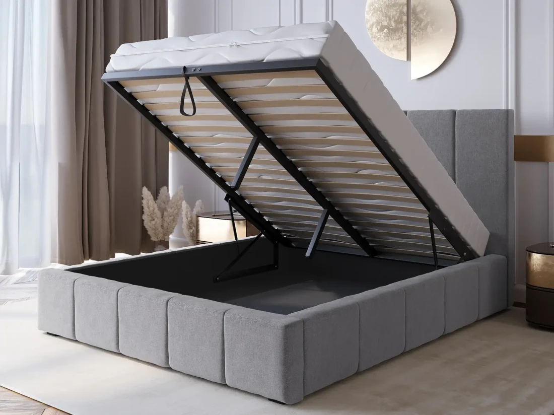 OUTLET - Łóżko tapicerowane z pojemnikiem 160x200 PRO line 18 kolor Soro 90 