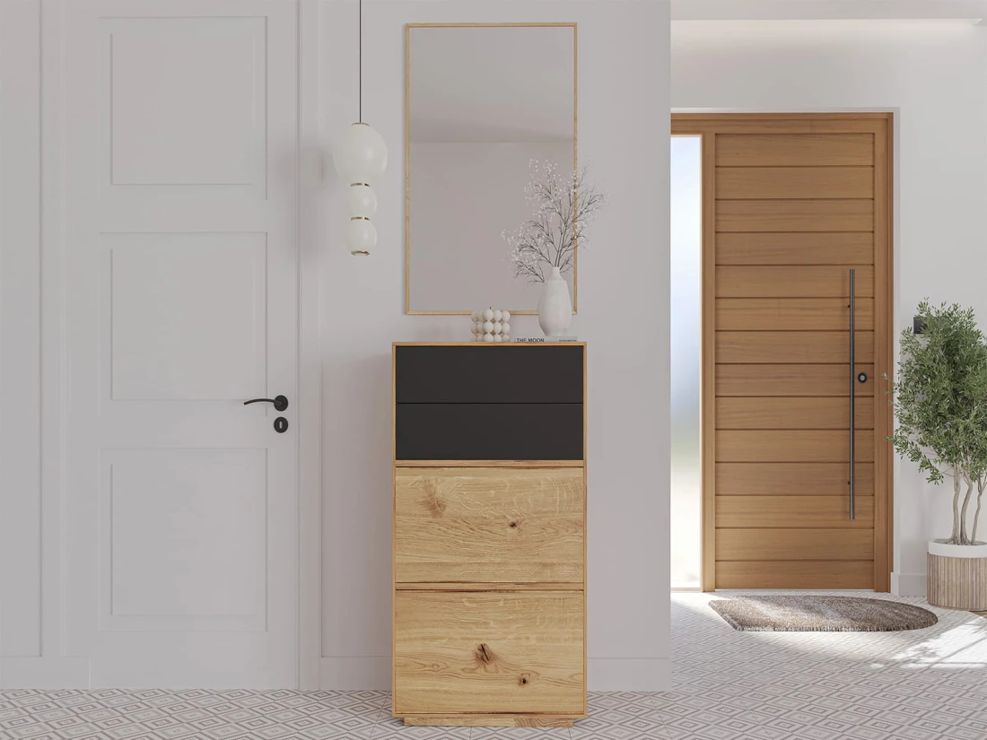 OUTLET - Lustro w dębowej ramie Taranto nr 4 dąb czysty olej 