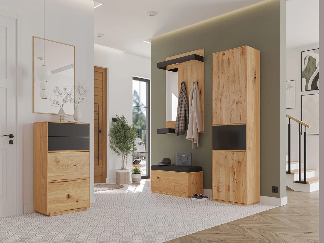 OUTLET - Lustro w dębowej ramie Taranto nr 4 dąb czysty olej 