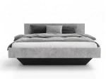 Łóżko lewitujące 180x200 beton + czarny DM2 z płyty meblowej