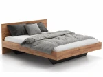 Łóżko lewitujące 180x200 dąb craft + czarny DM2 z płyty meblowej