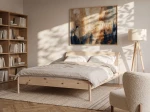 OUTLET - Łóżko drewniane sosnowe 160x200 Japandi sosna