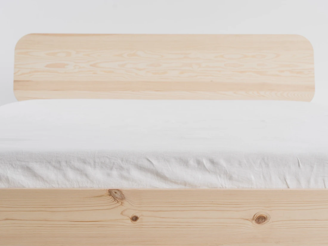 OUTLET - Łóżko drewniane sosnowe 160x200 Japandi sosna