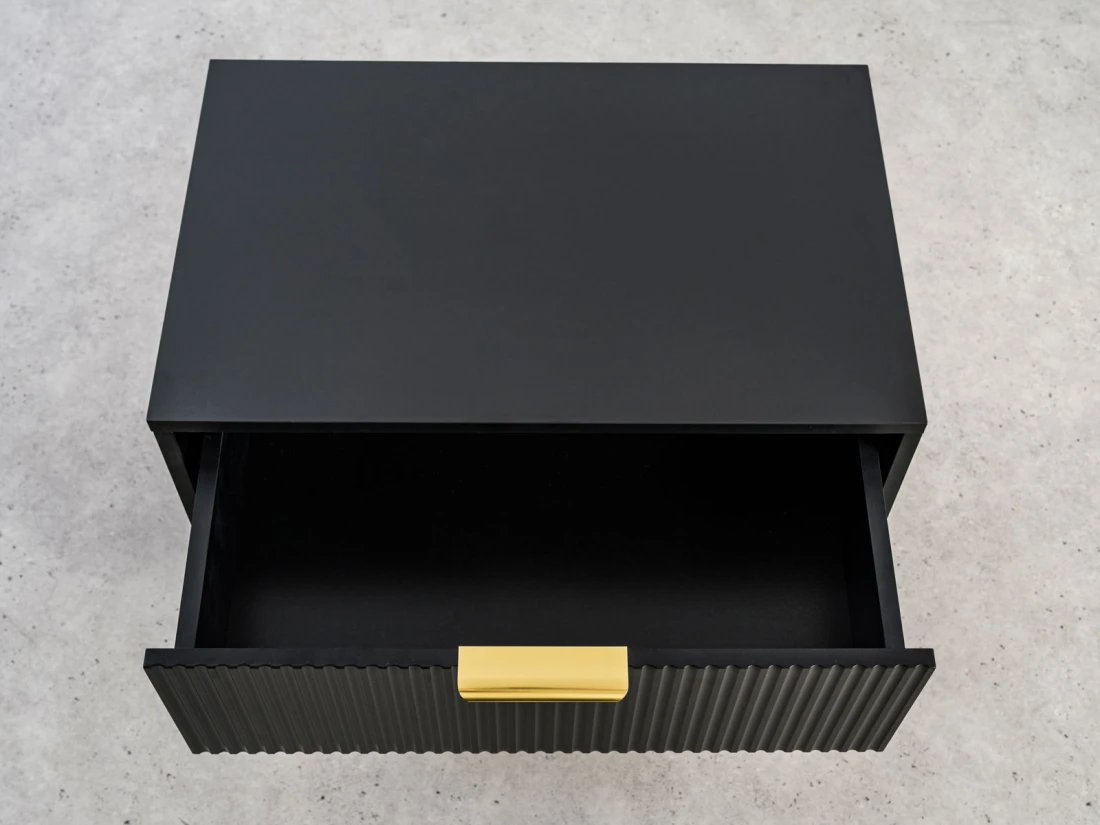 Szafka nocna 2S 60x39 cm Riff Czarna