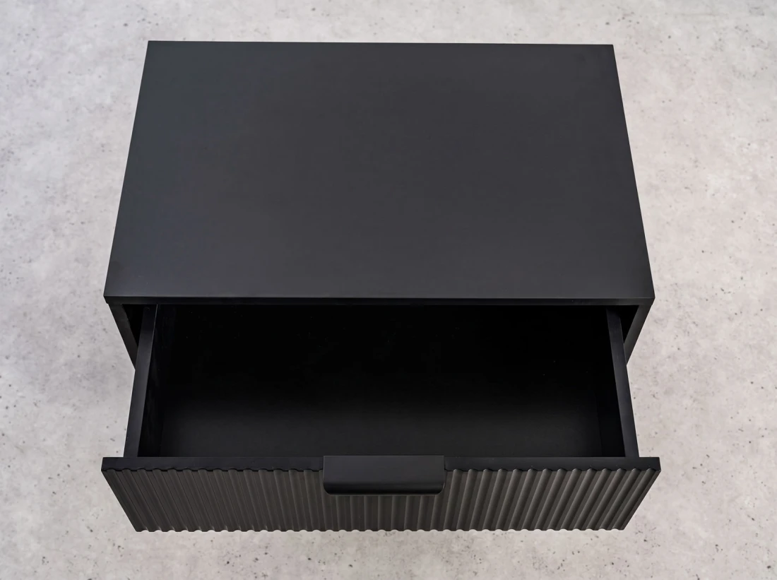 Szafka nocna 2S 60x39 cm Riff Czarna