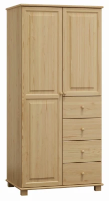 OUTLET - Szafa drewniana 2D nr3 wieszak/półki S80 sosna 