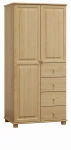 OUTLET - Szafa drewniana 2D nr3 wieszak/półki S80 sosna 