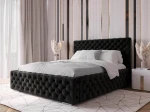 Łóżko tapicerowane z pojemnikiem 140x200 czarne Bluvel 19 PRO line 15