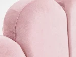 Łóżko dziecięce tapicerowane 120x200 z pojemnikiem i stelażem różowy Velvet Kids Line 3 Muszelka