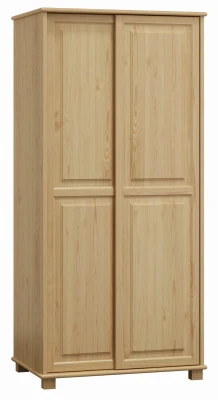 OUTLET - Szafa drewniana 2D nr6 drzwi przesuwne wieszak S80 sosna 