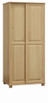 OUTLET - Szafa drewniana 2D nr6 drzwi przesuwne wieszak S80 sosna 