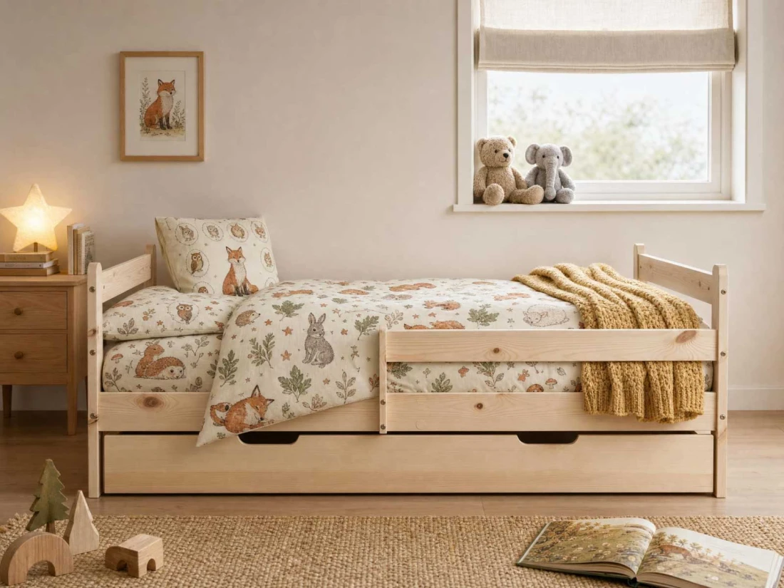 Łóżko dziecięce 160x80 z szufladą Kacperek sosna