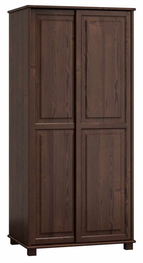 OUTLET - Szafa drewniana 2D nr6 drzwi przesuwne wieszak S80 orzech 