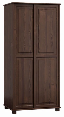 OUTLET - Szafa drewniana 2D nr6 drzwi przesuwne wieszak S80 orzech 
